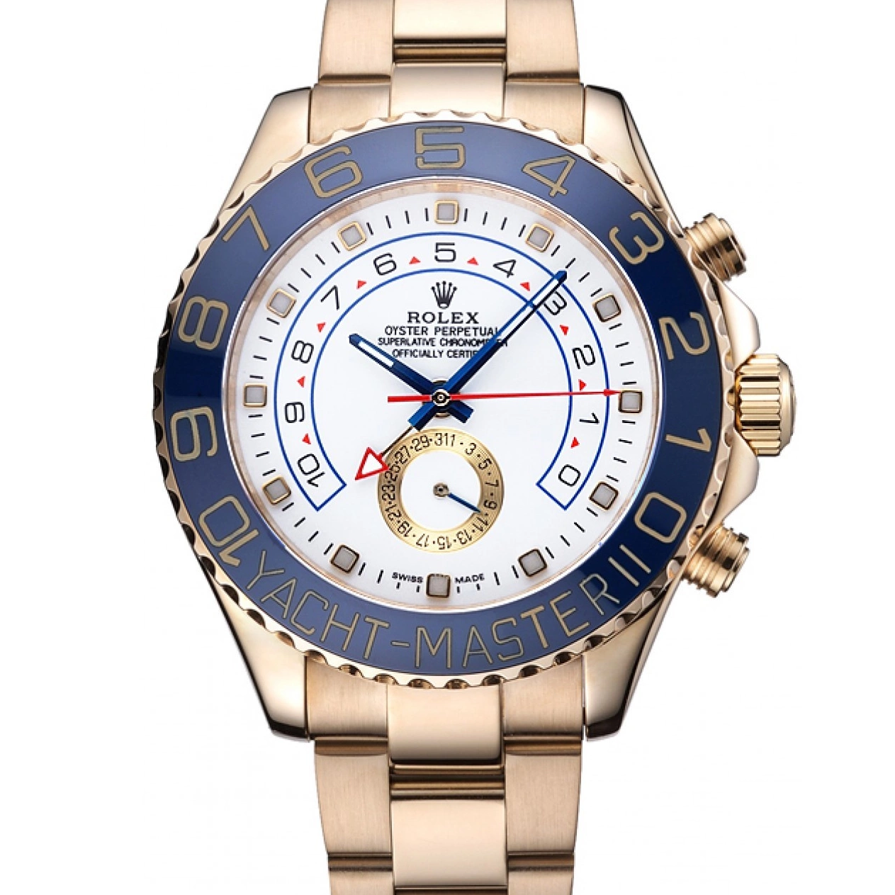 Bracelet 622271 Rolex Bezel Gold Yachtmaster Dial Blue II White 0820